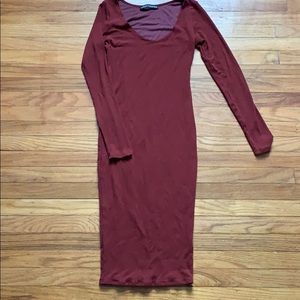 Nwot Brick red bodycon dress